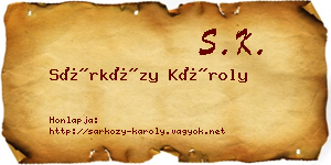 Sárközy Károly névjegykártya